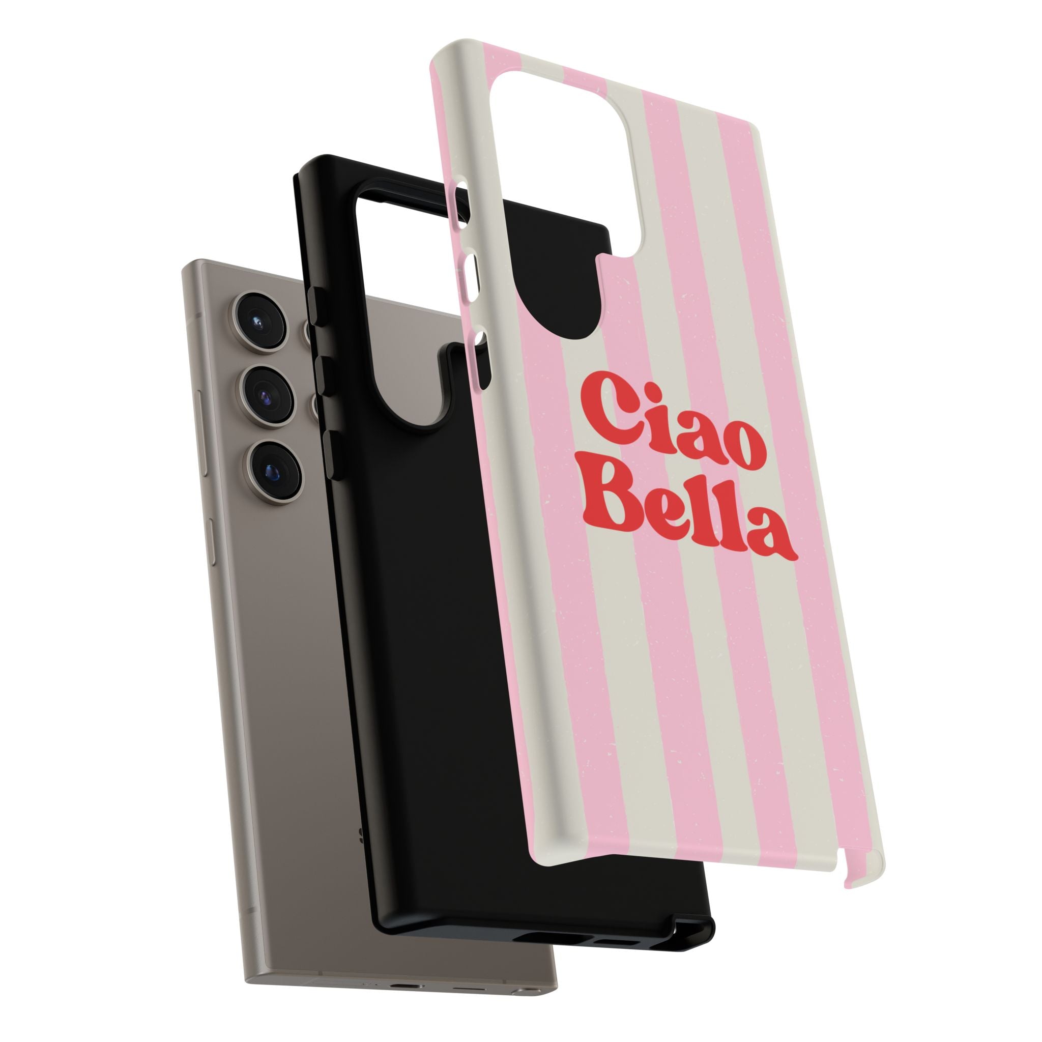 Pink Stripe Ciao Bella Phone Case