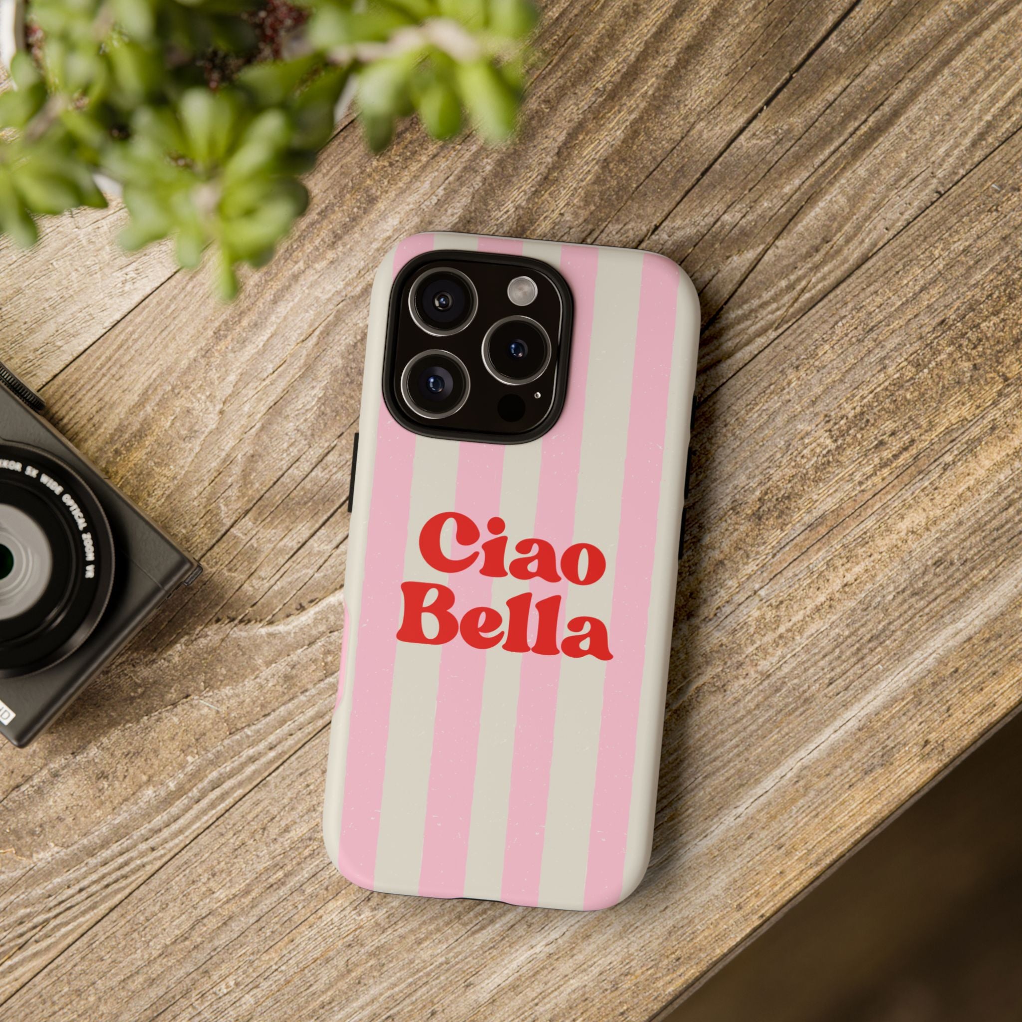 Pink Stripe Ciao Bella Phone Case