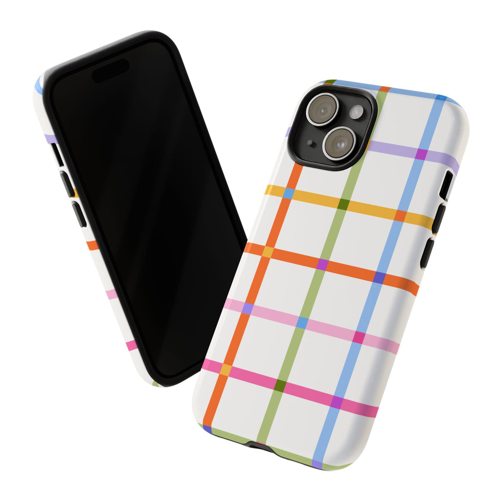 Colorful Plaid Tough Phone Case