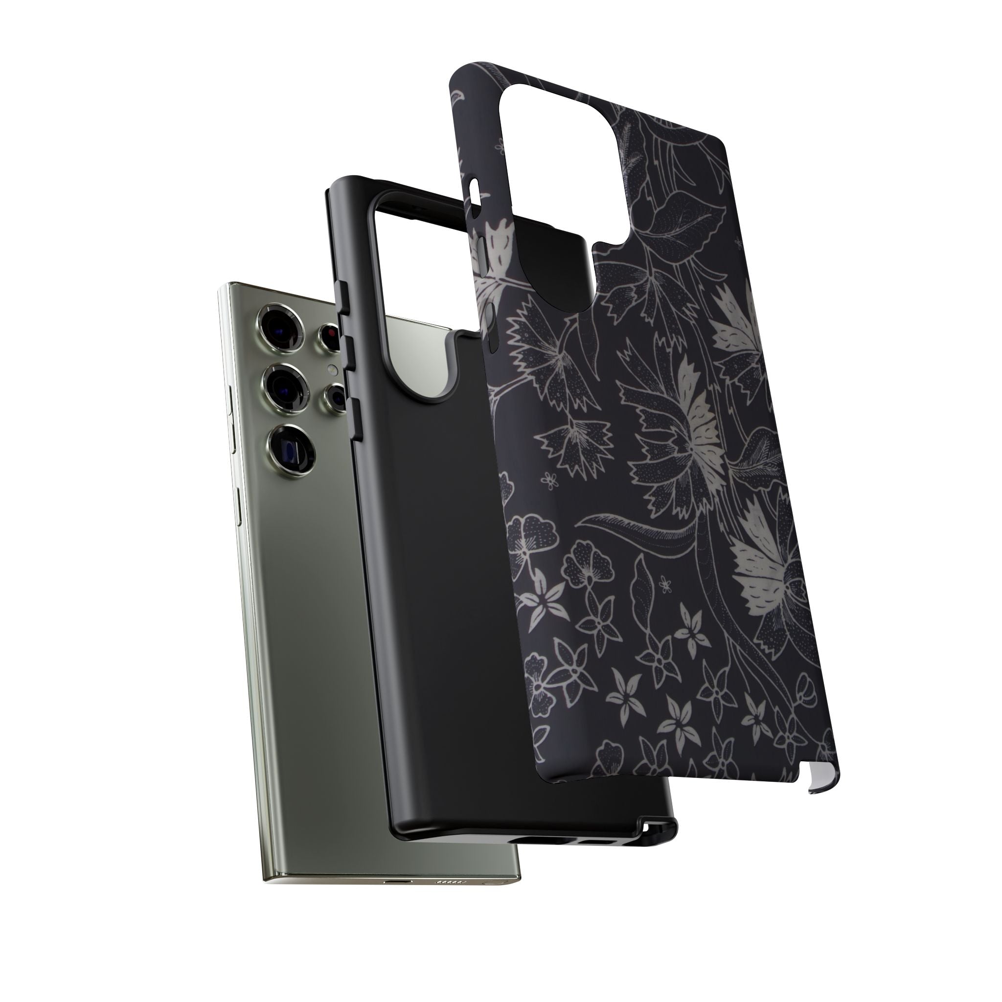 Floral Black Botanical Phone Cover