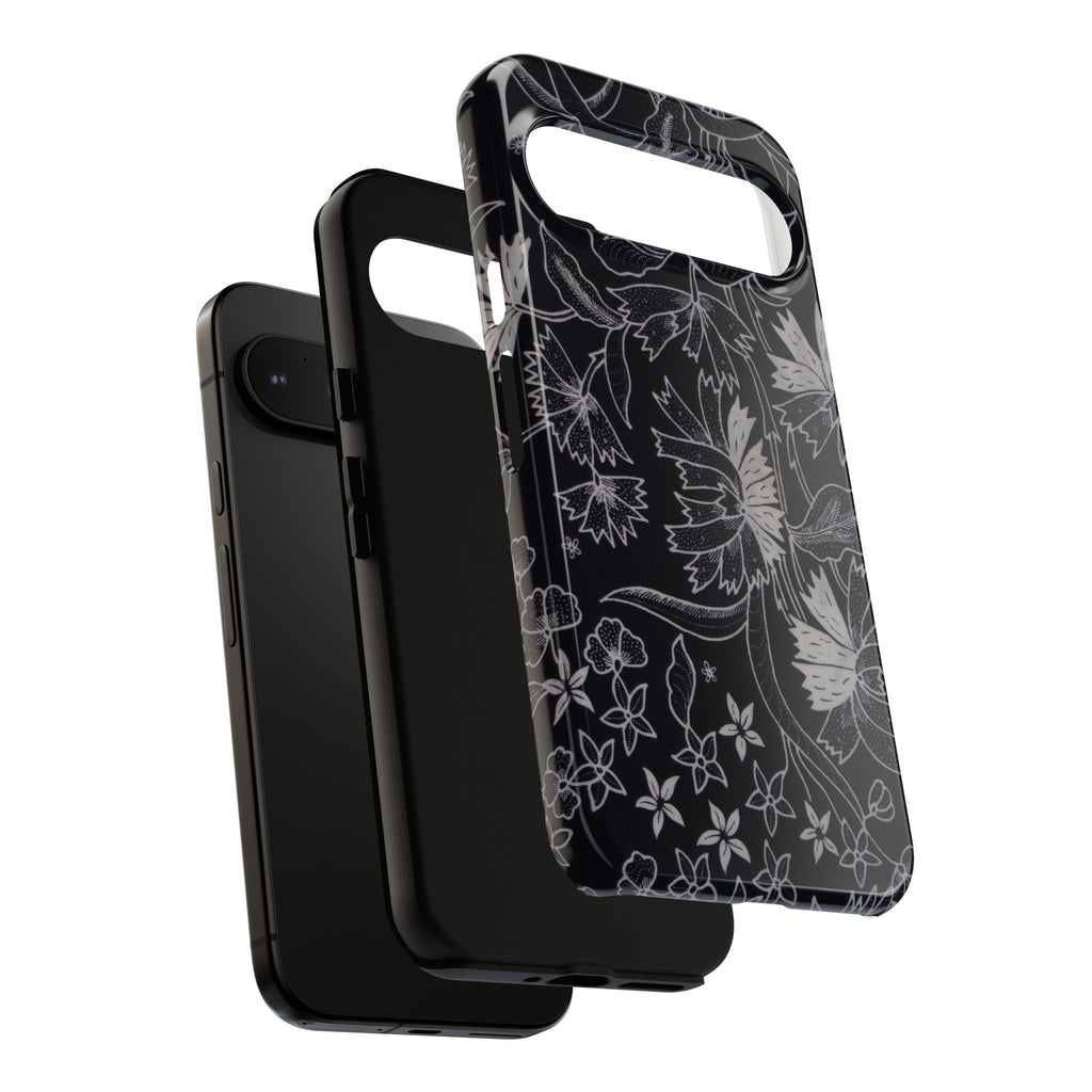 Floral Black Botanical Phone Cover