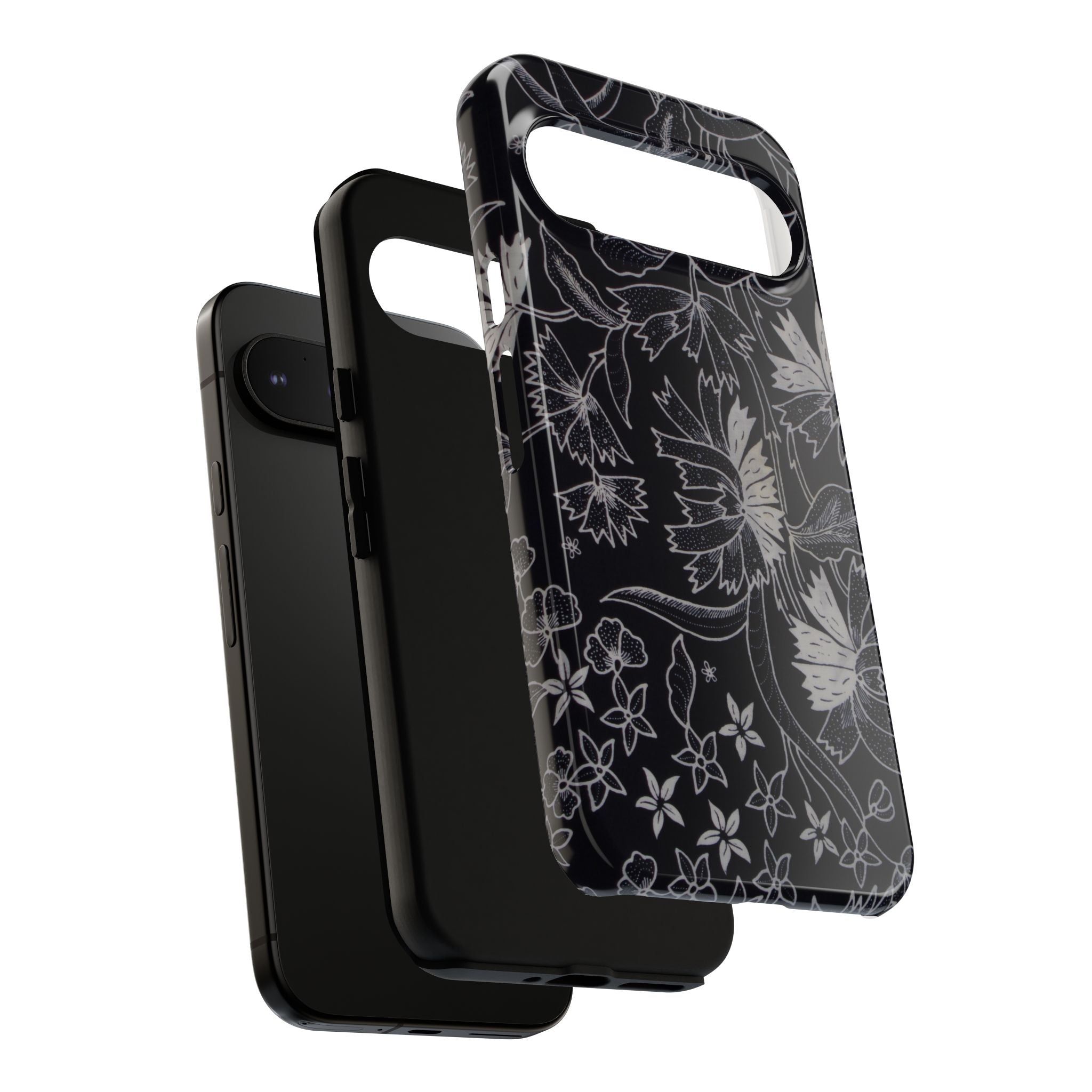 Floral Black Botanical Phone Cover