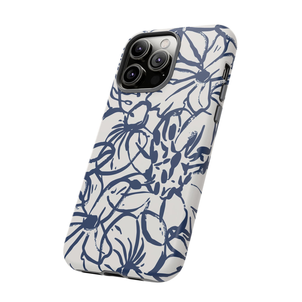 Navy Floral Phone Case
