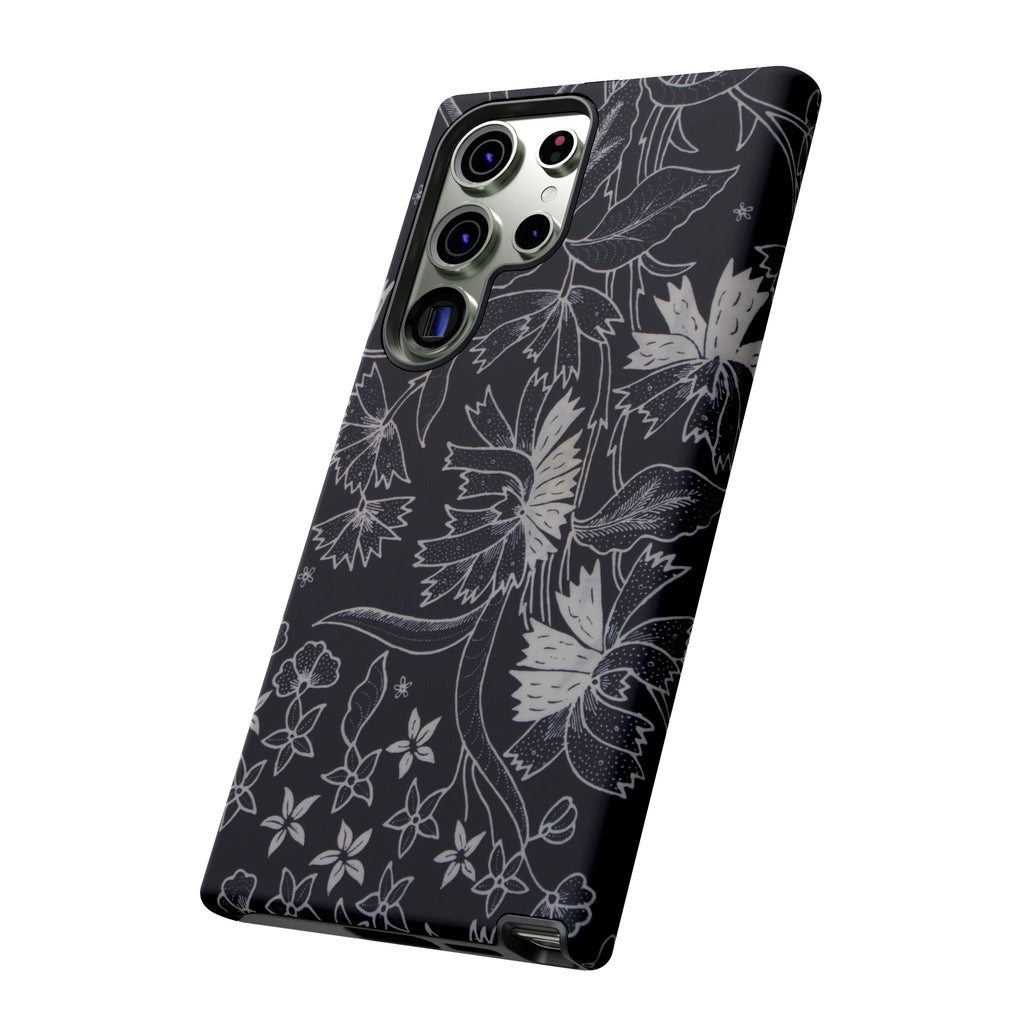 Floral Black Botanical Phone Cover