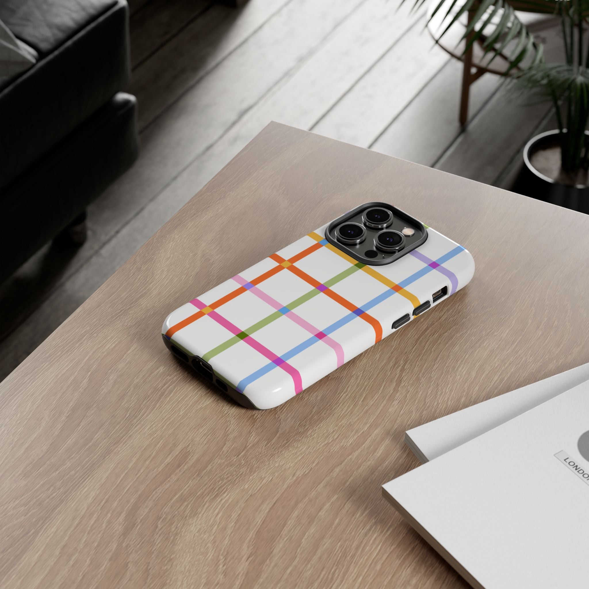 Colorful Plaid Tough Phone Case