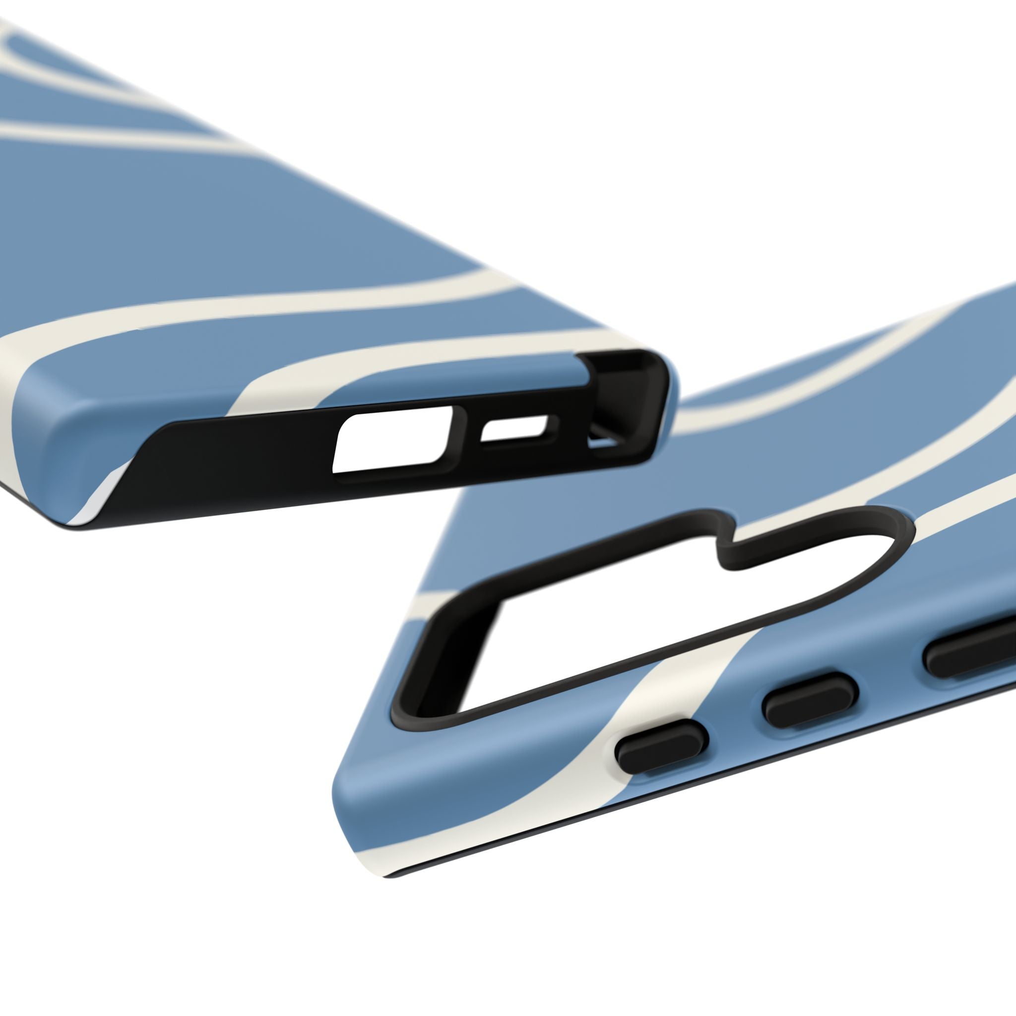 Blue Wavy Abstract Phone Case