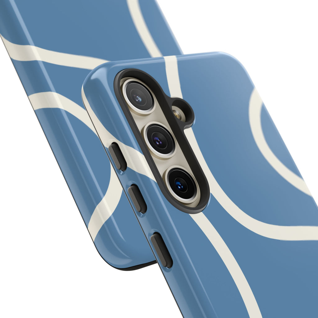Blue Wavy Abstract Phone Case