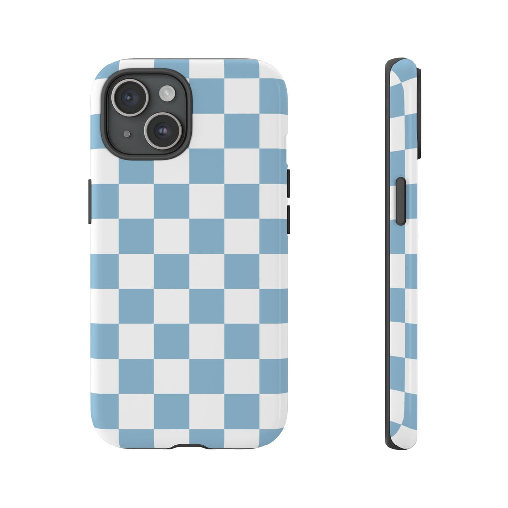 Blue Checkerboard Tough Phone Case