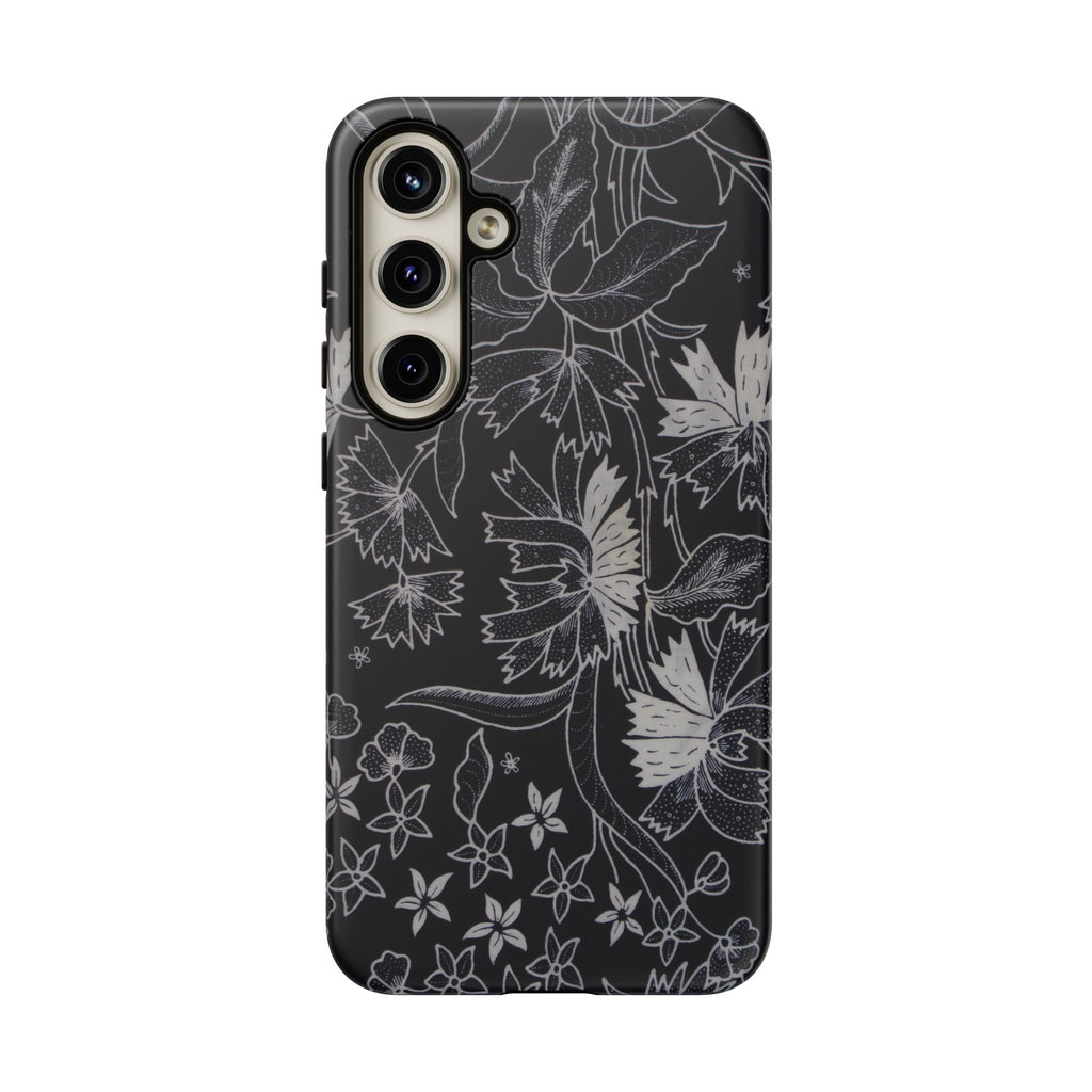 Floral Black Botanical Phone Cover