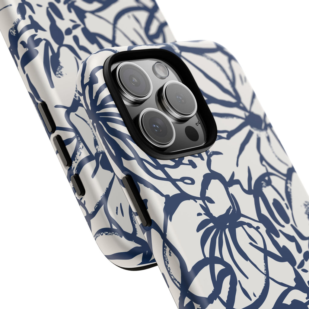 Navy Floral Phone Case