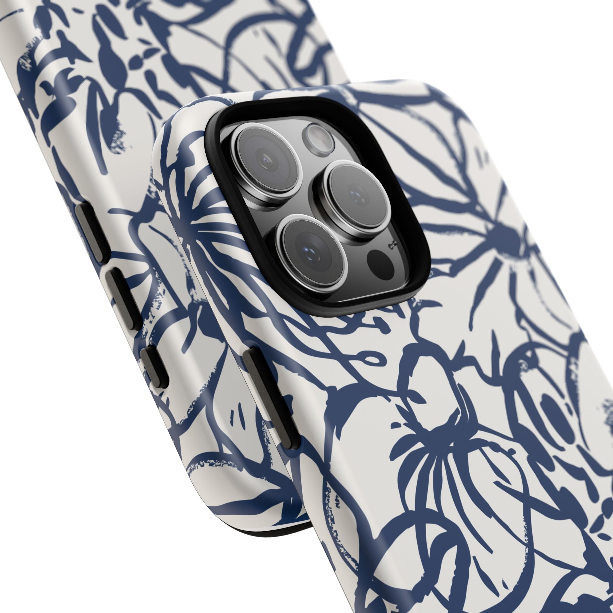 Navy Floral Phone Case