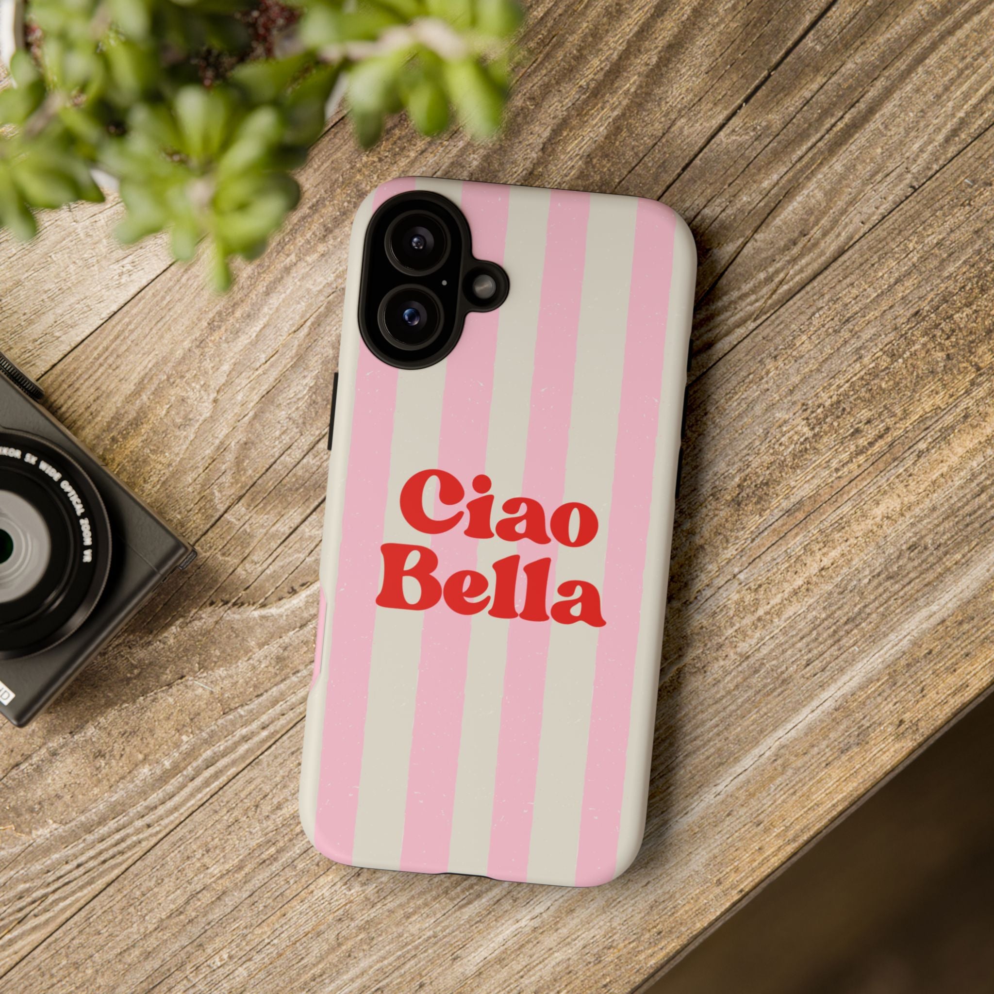 Pink Stripe Ciao Bella Phone Case