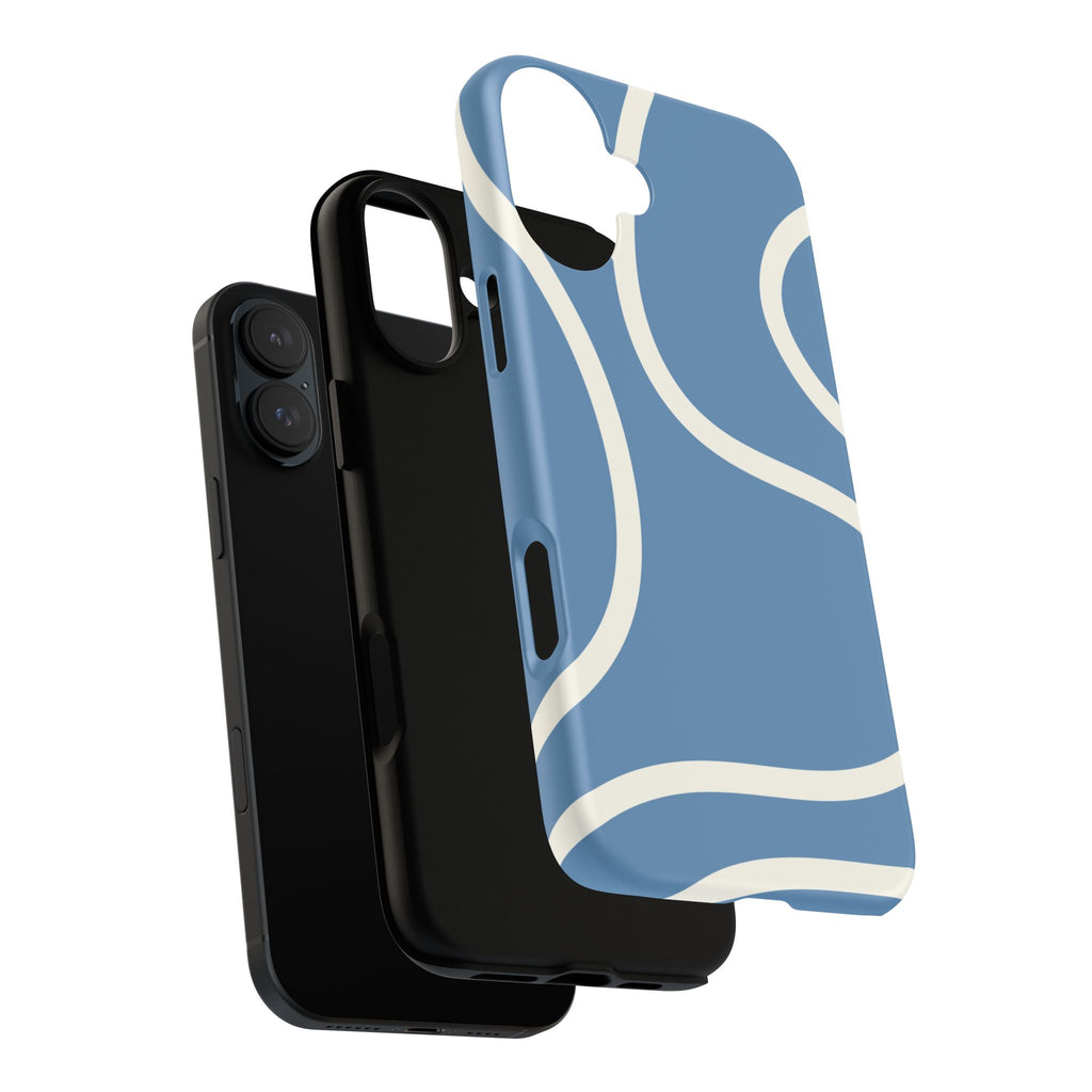 Blue Wavy Abstract Phone Case