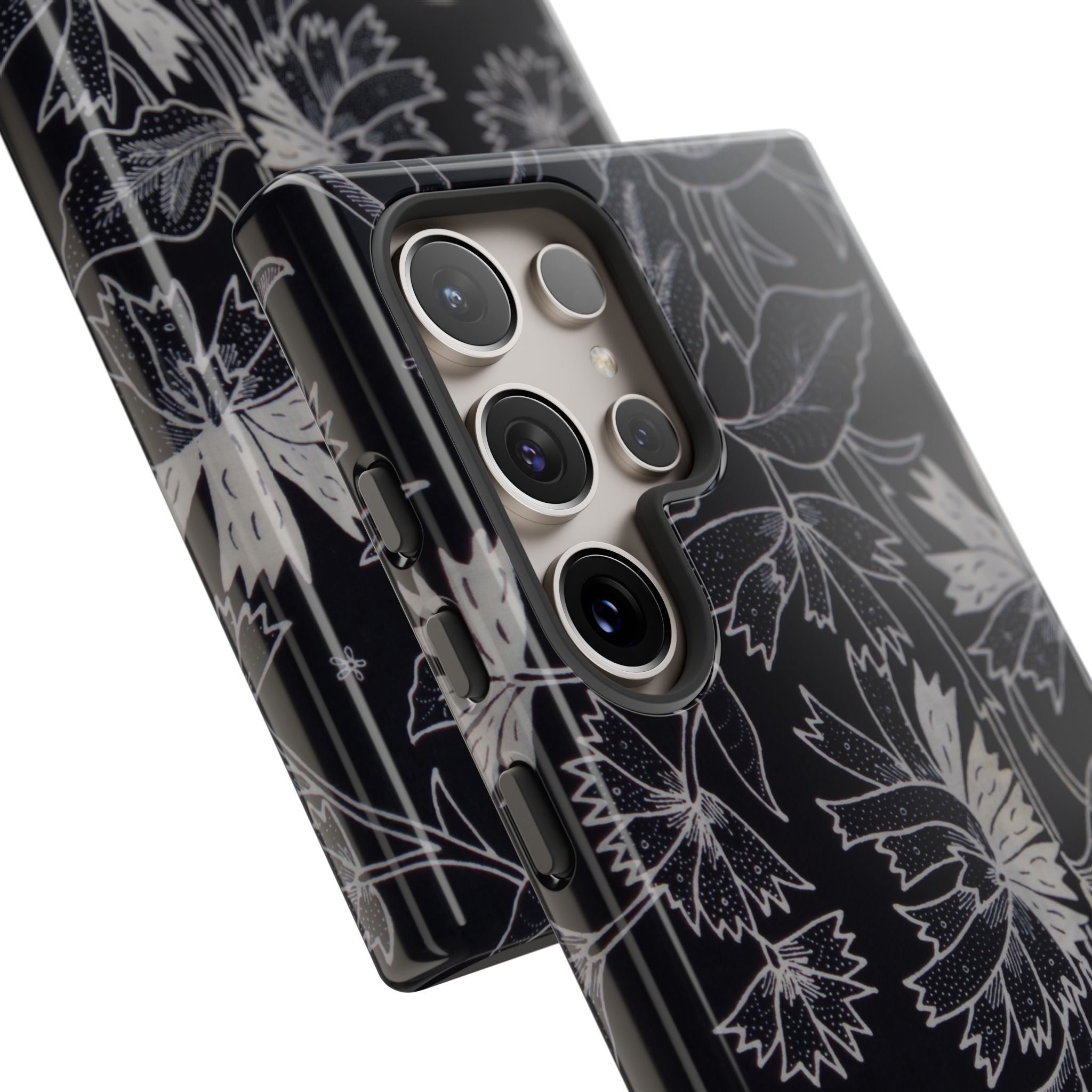 Floral Black Botanical Phone Cover
