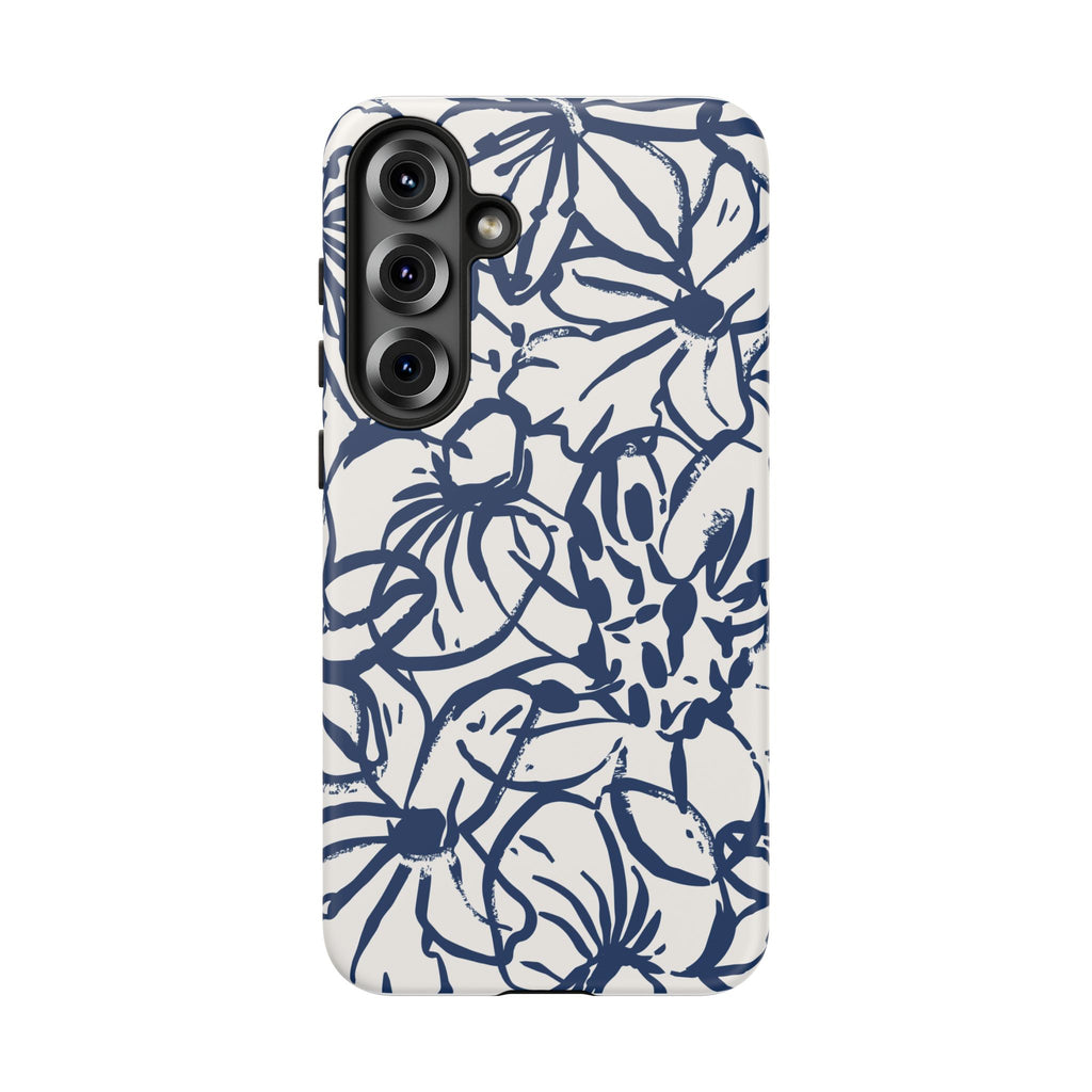 Navy Floral Phone Case