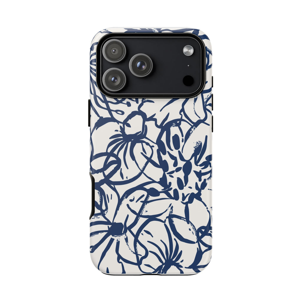 Navy Floral Phone Case