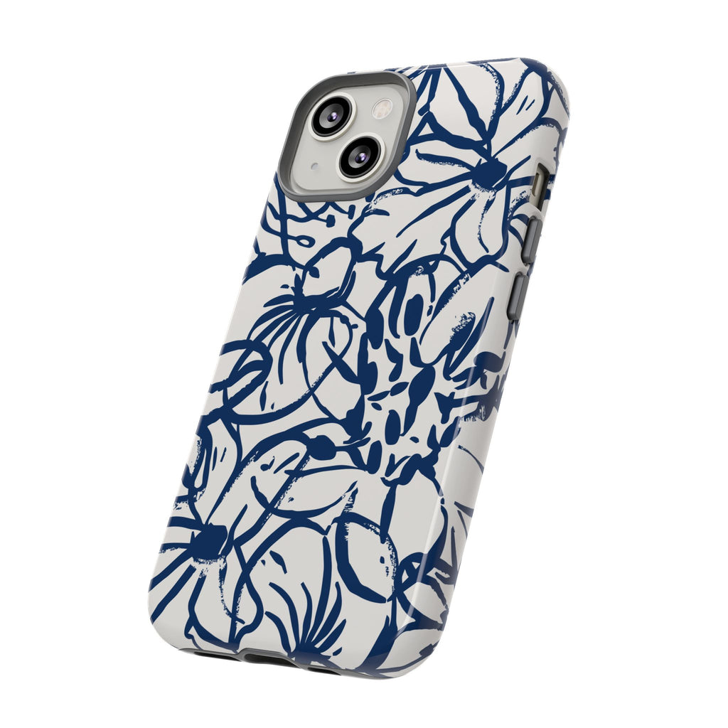 Navy Floral Phone Case