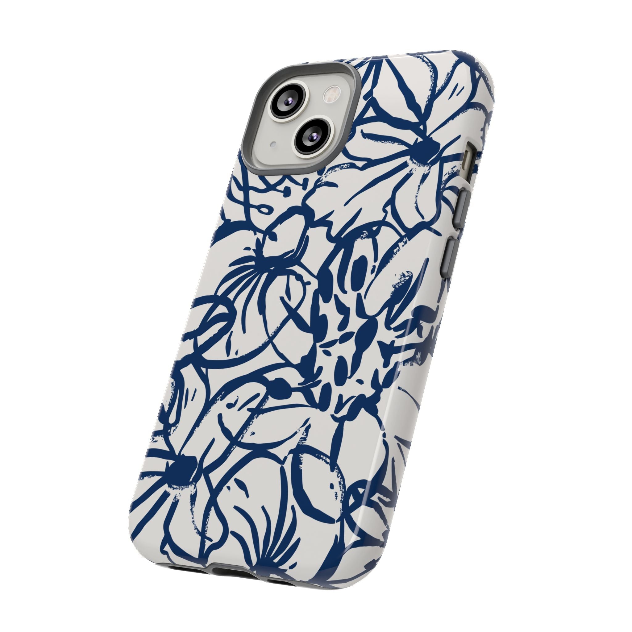 Navy Floral Phone Case