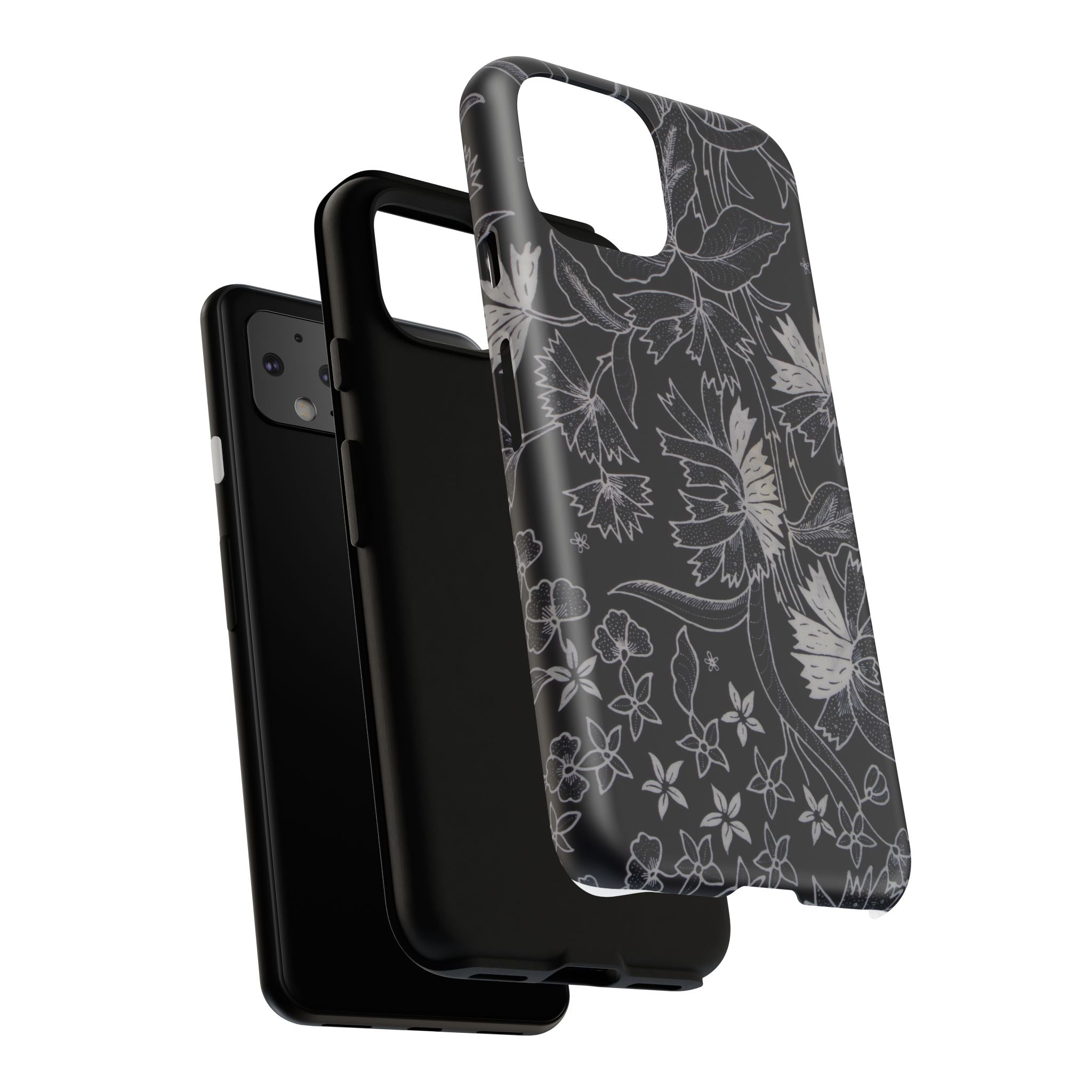 Floral Black Botanical Phone Cover