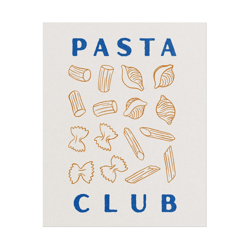 Pasta Club Rolled Poster