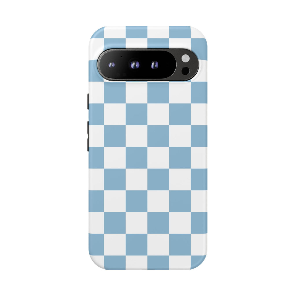 Blue Checkerboard Tough Phone Case