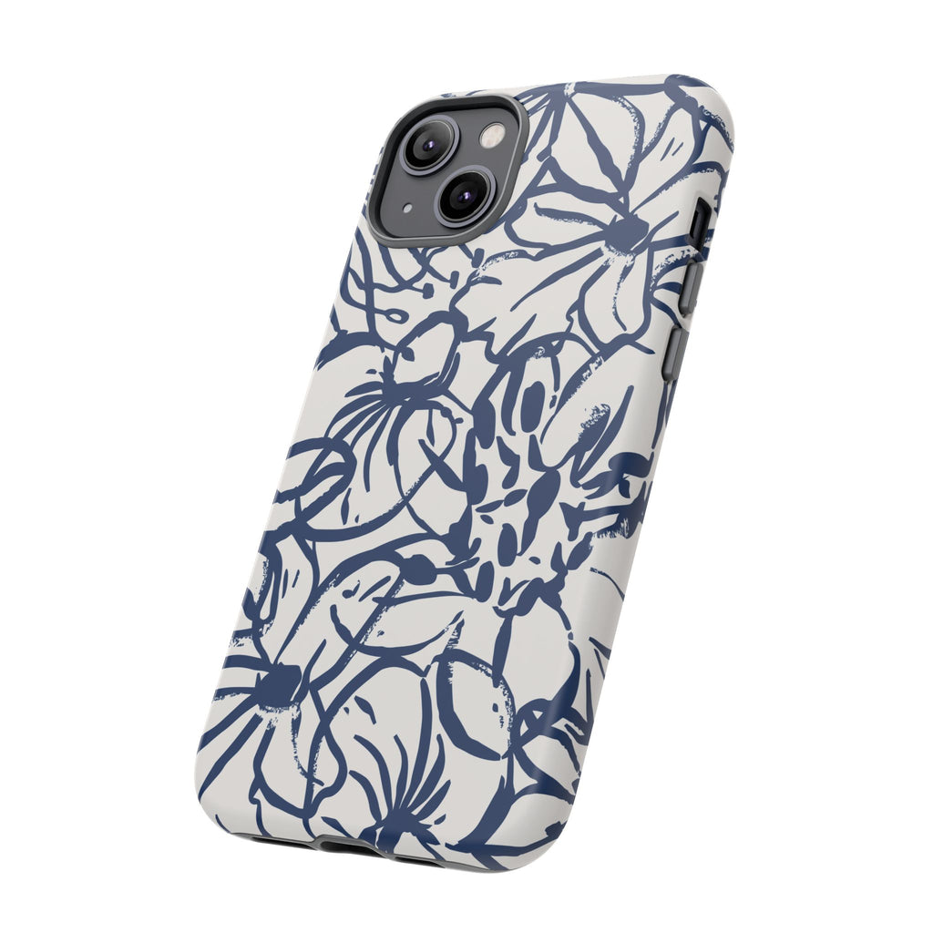 Navy Floral Phone Case