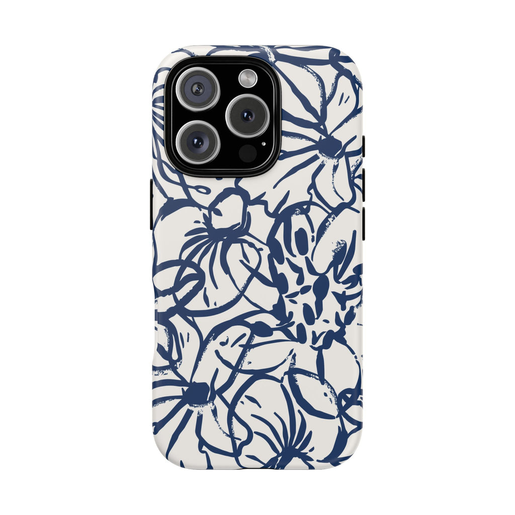 Navy Floral Phone Case
