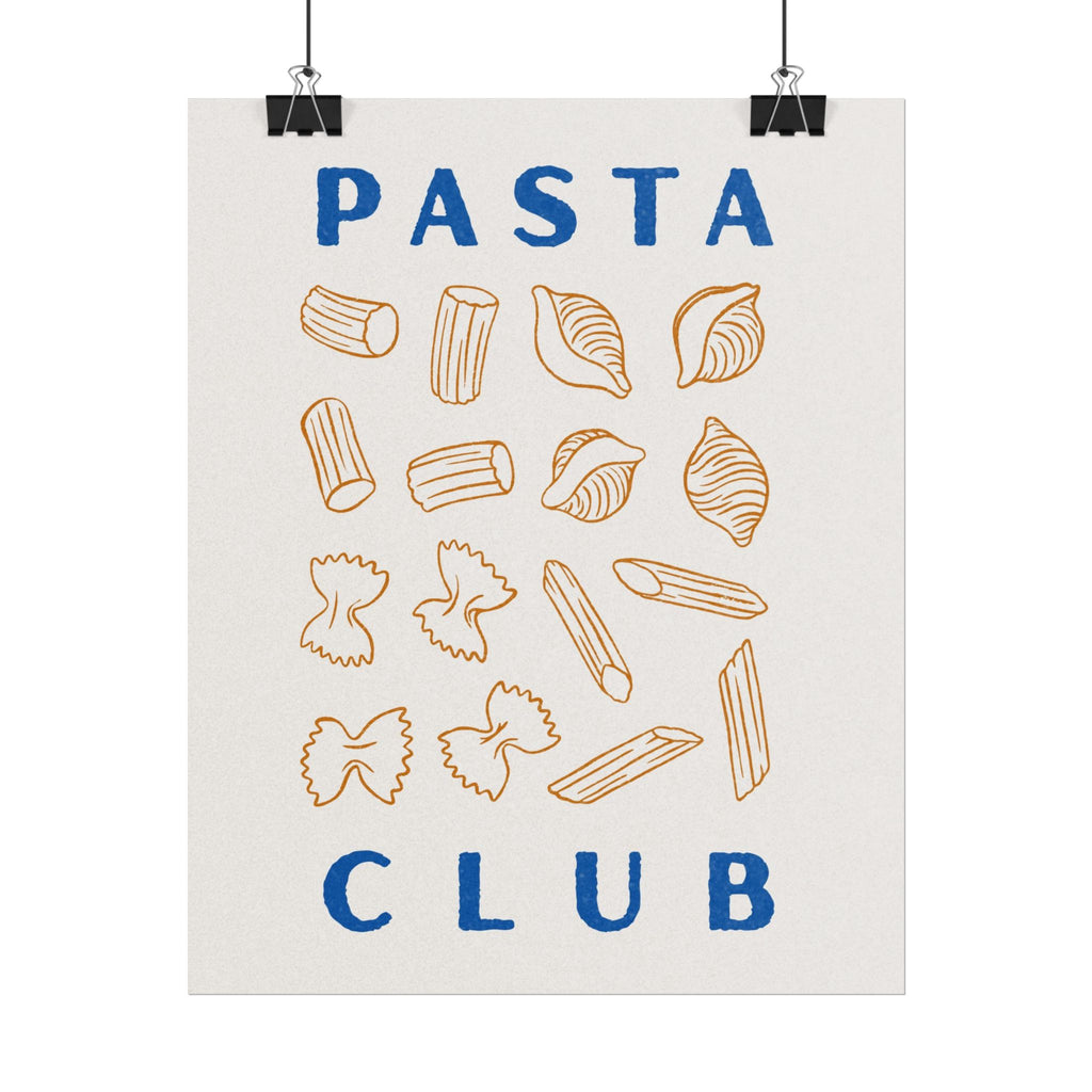 Pasta Club Rolled Poster