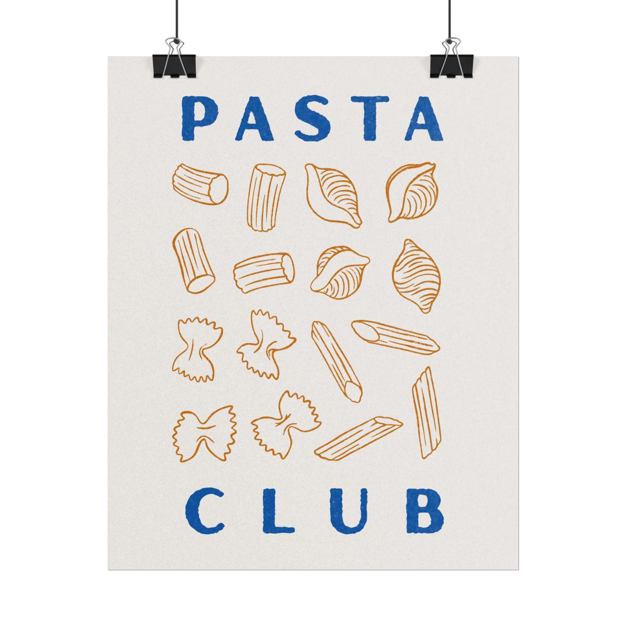 Pasta Club Rolled Poster