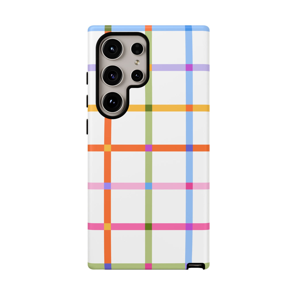 Colorful Plaid Tough Phone Case