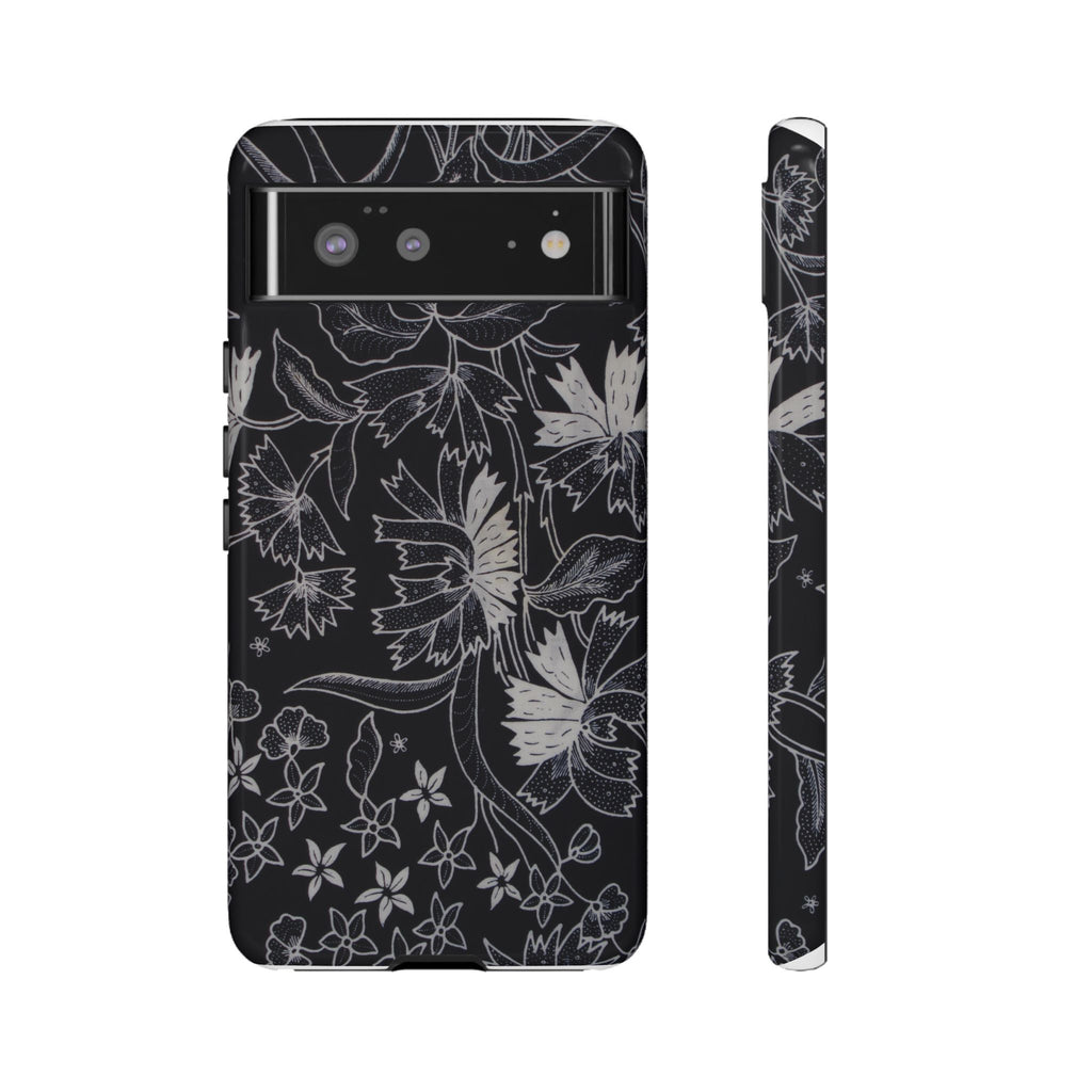 Floral Black Botanical Phone Cover