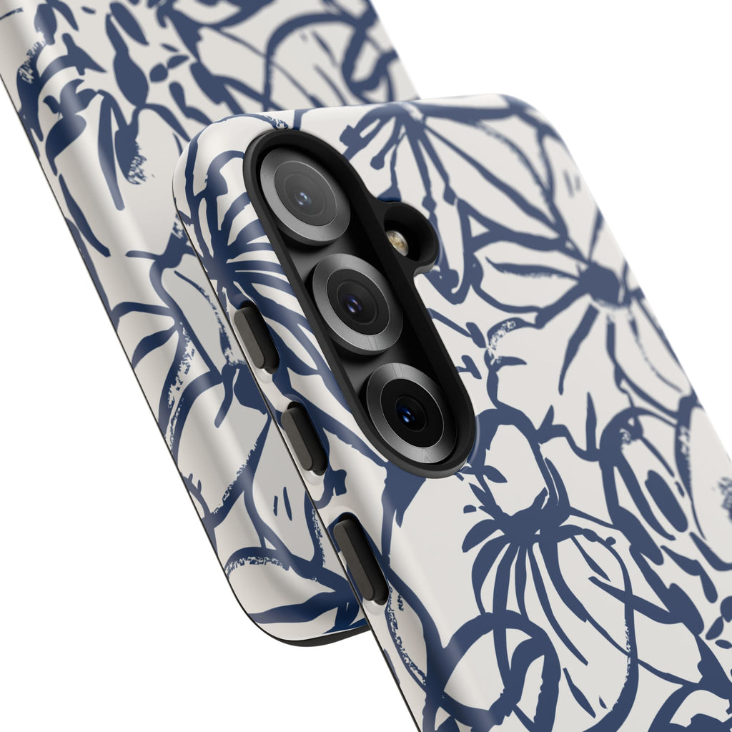 Navy Floral Phone Case