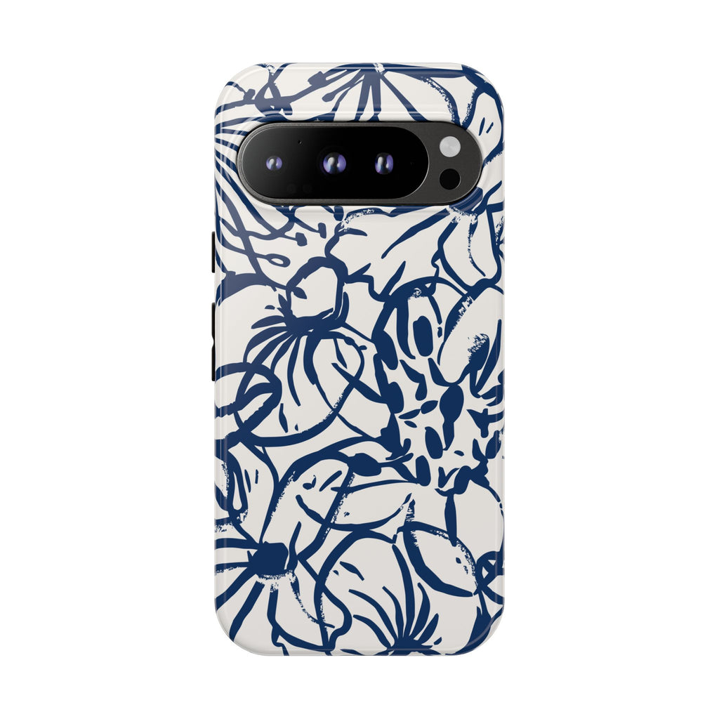 Navy Floral Phone Case