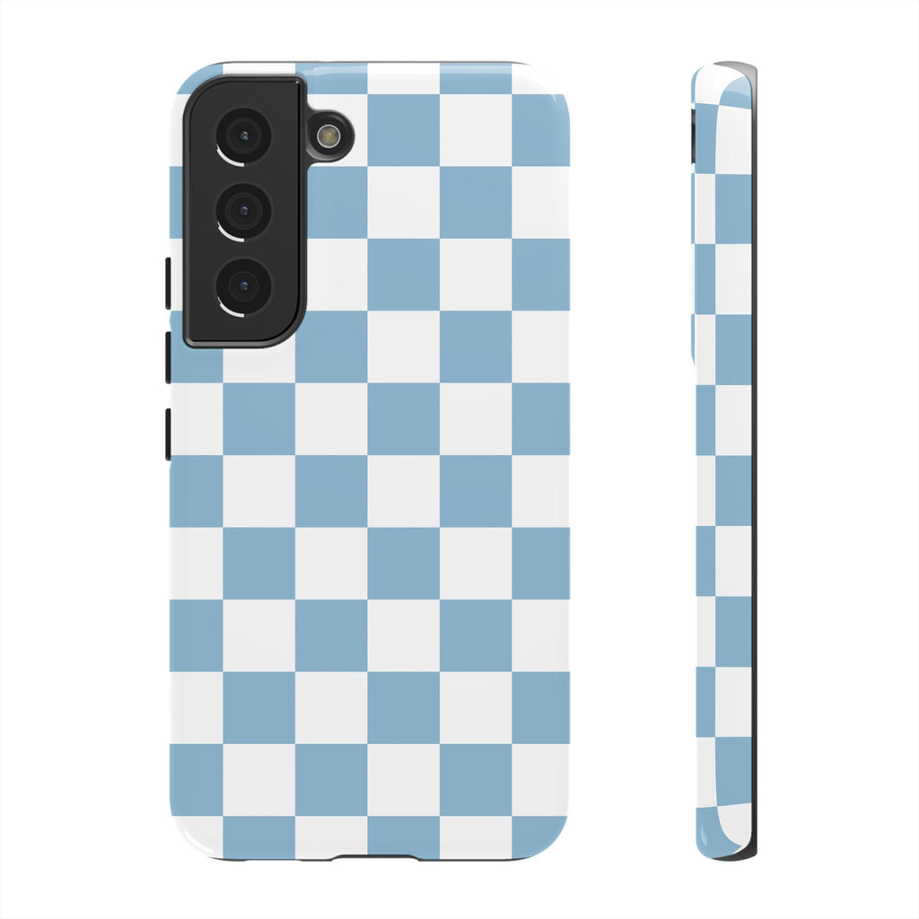 Blue Checkerboard Tough Phone Case