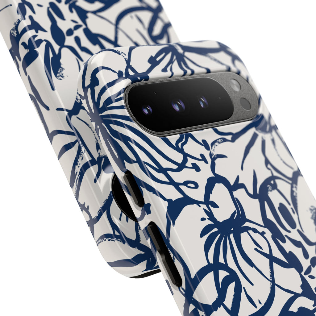 Navy Floral Phone Case