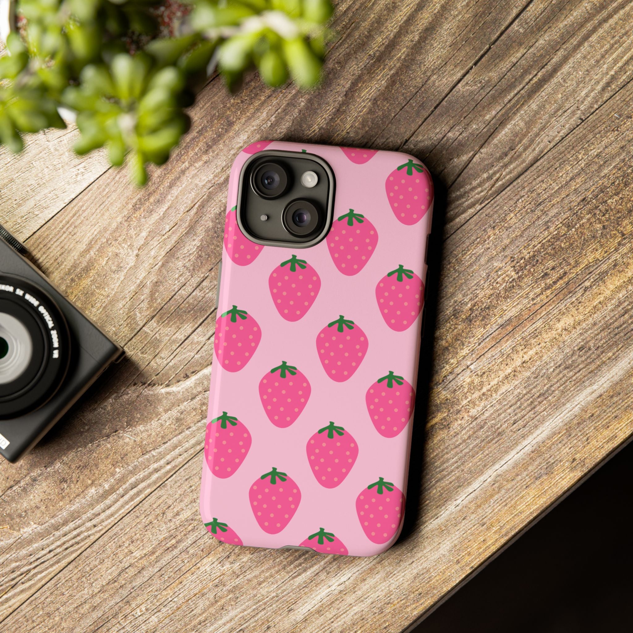 Pink Strawberry Phone Case