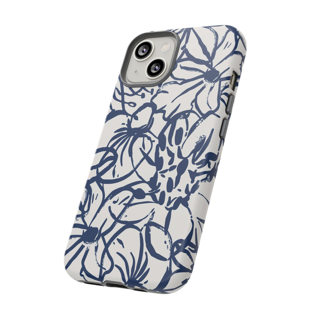Navy Floral Phone Case