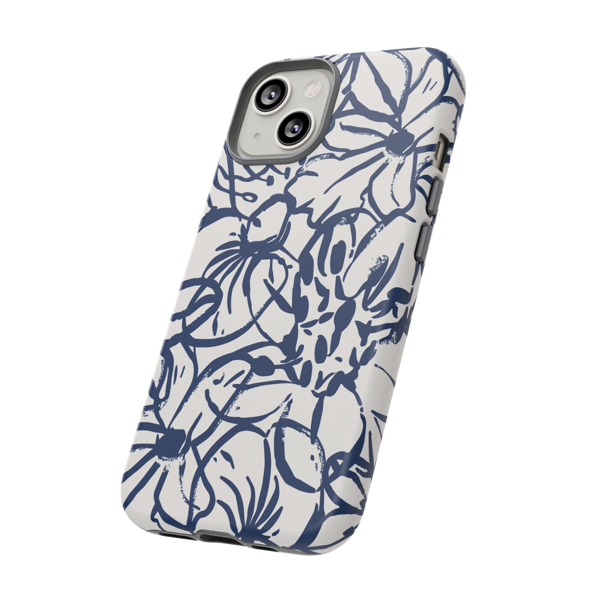 Navy Floral Phone Case