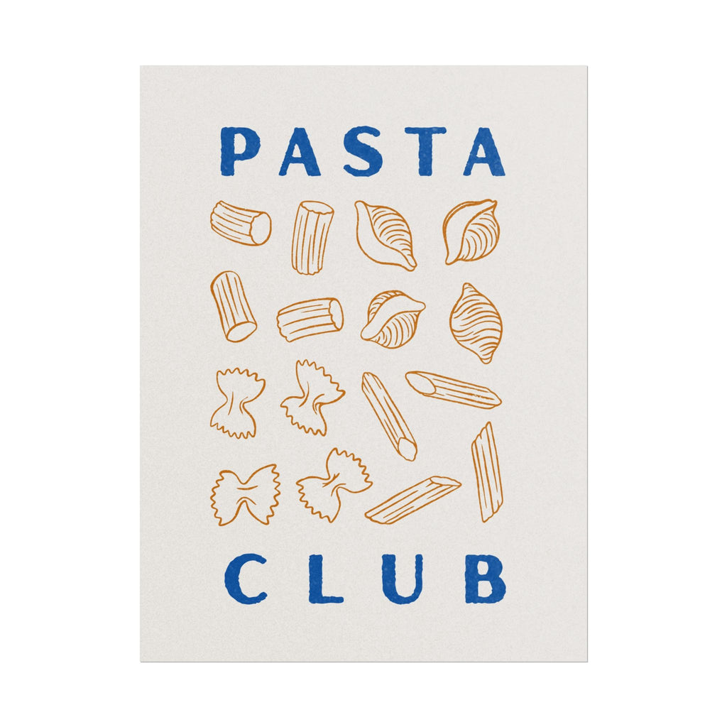 Pasta Club Rolled Poster