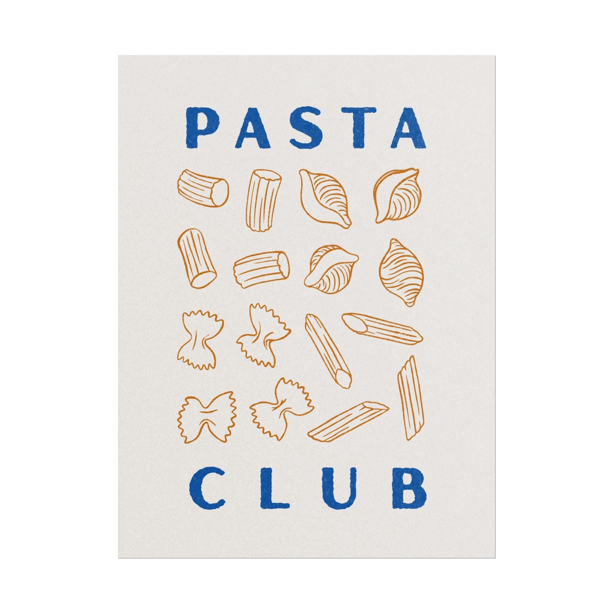 Pasta Club Rolled Poster