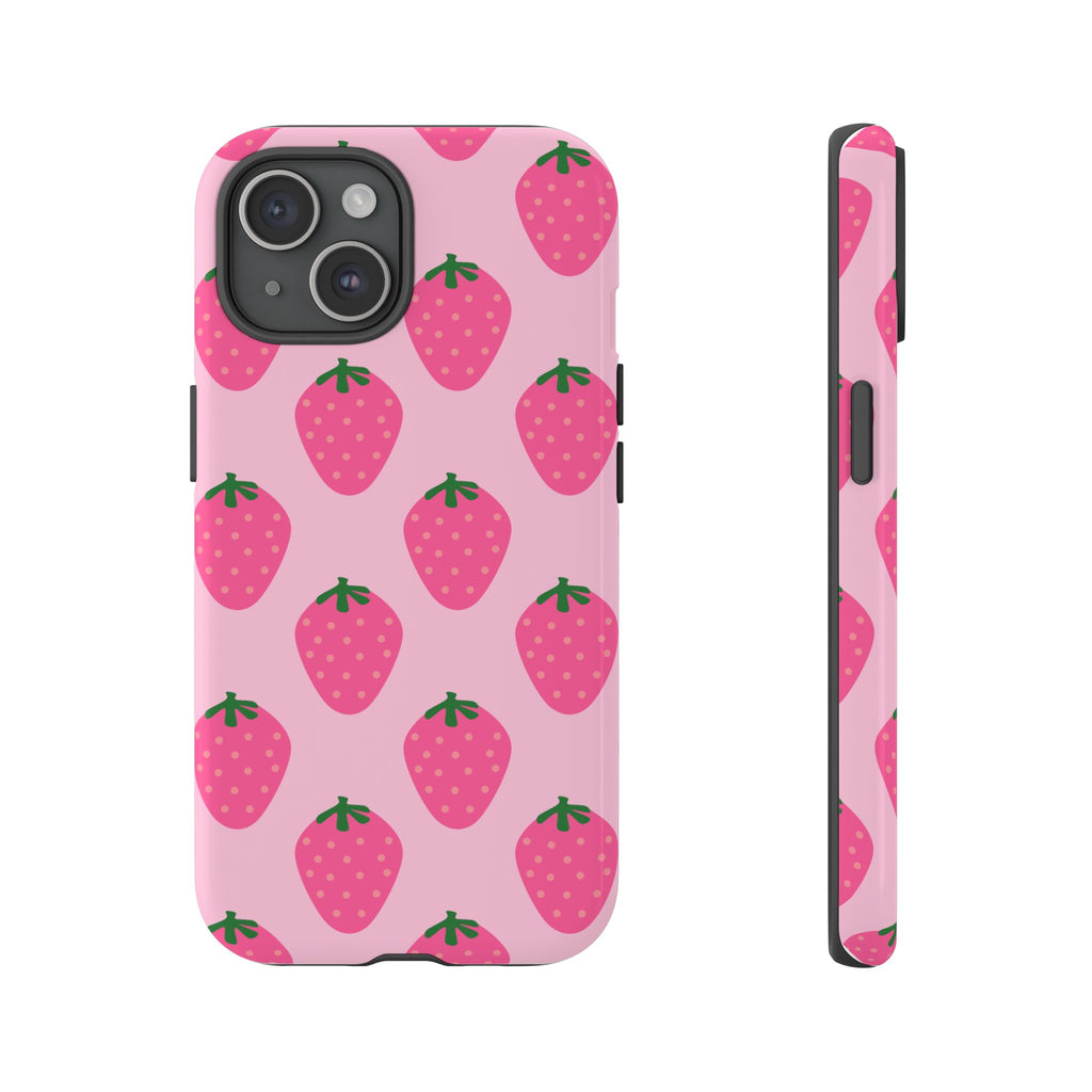 Pink Strawberry Phone Case