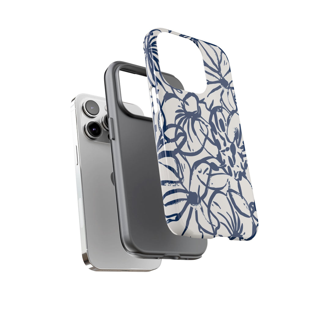 Navy Floral Phone Case