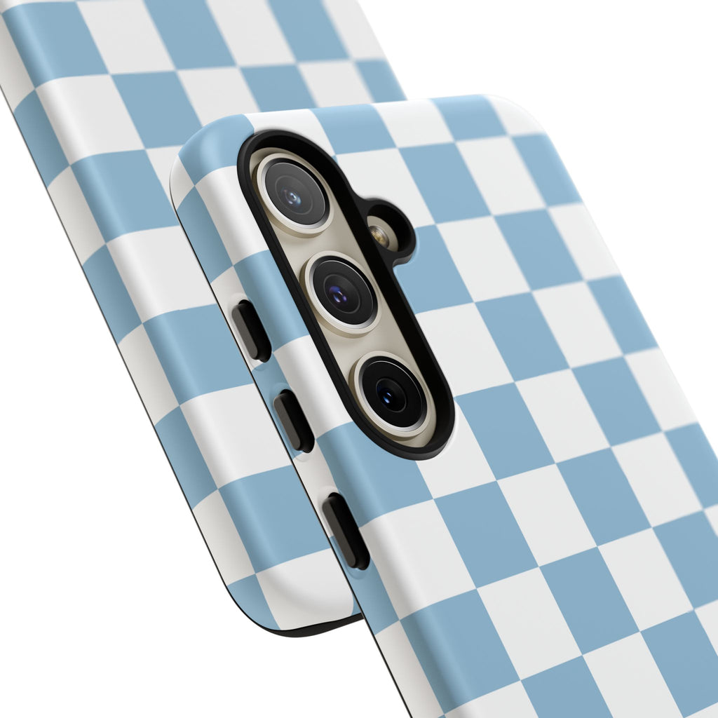 Blue Checkerboard Tough Phone Case