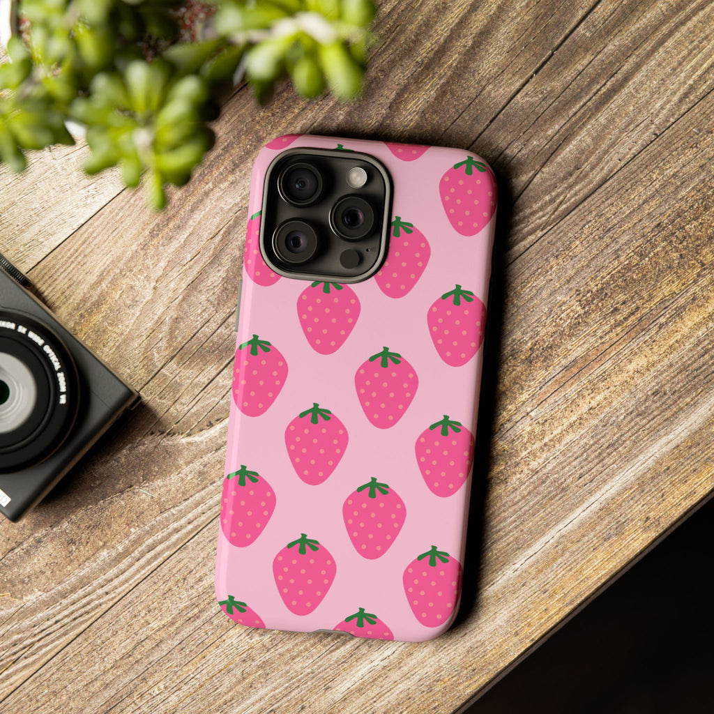 Pink Strawberry Phone Case