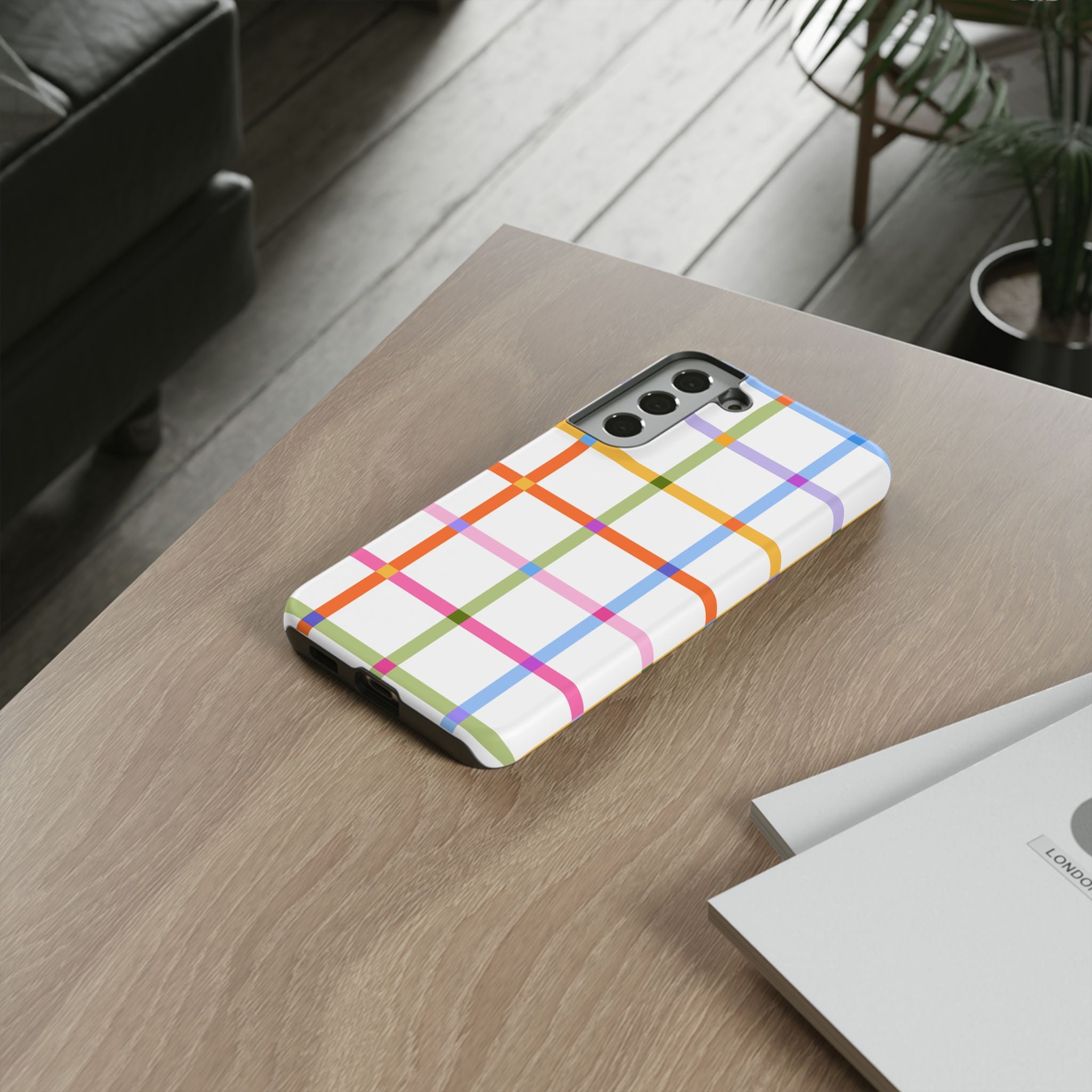 Colorful Plaid Tough Phone Case