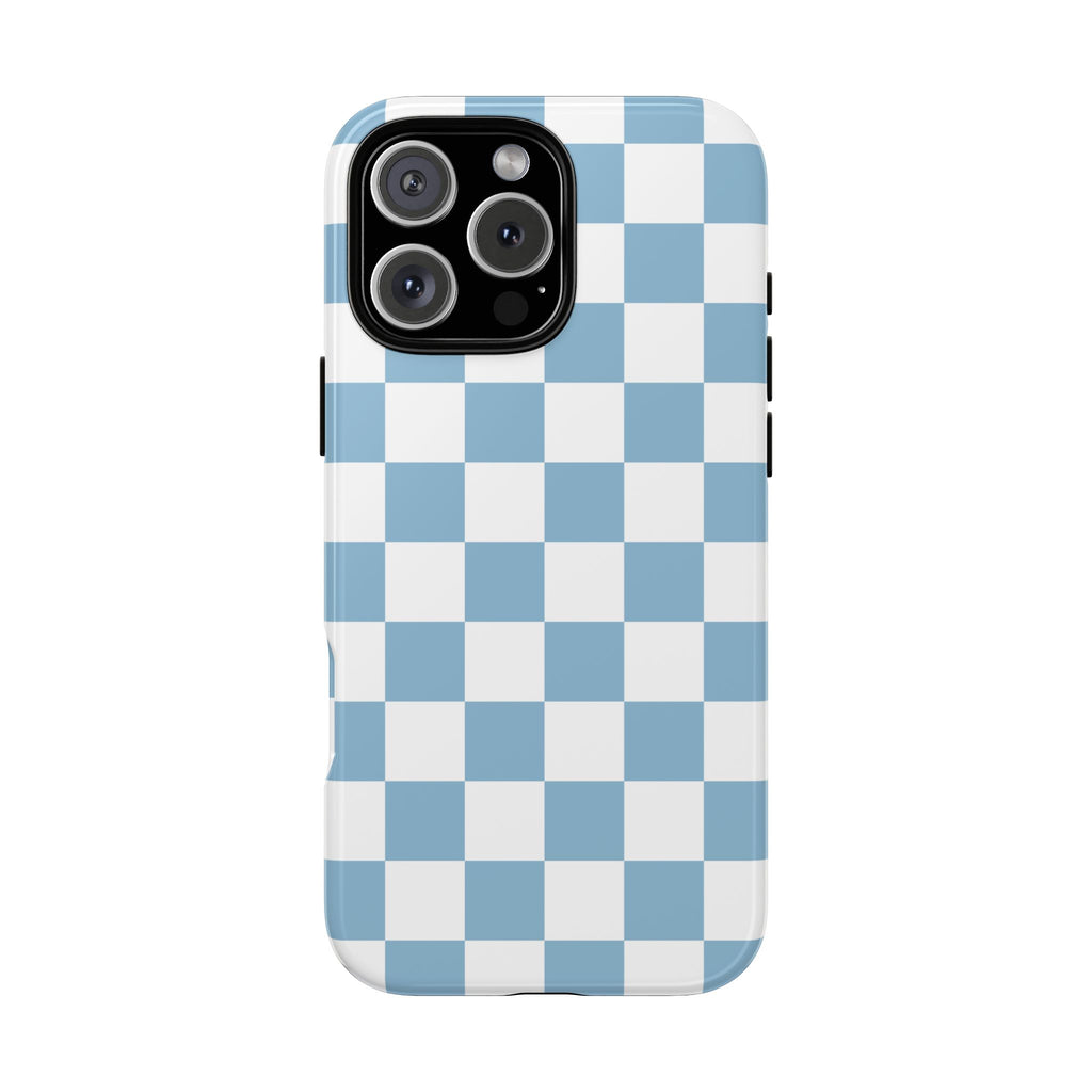 Blue Checkerboard Tough Phone Case