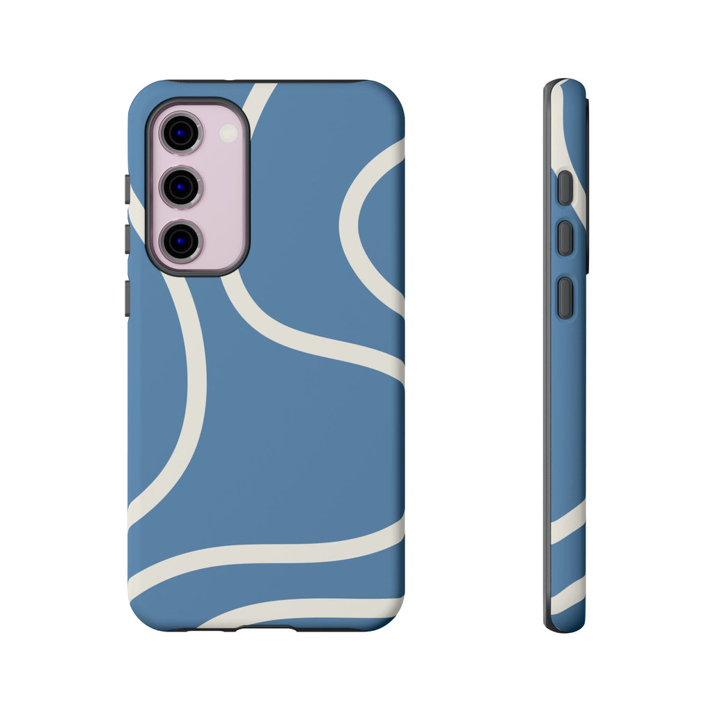 Blue Wavy Abstract Phone Case