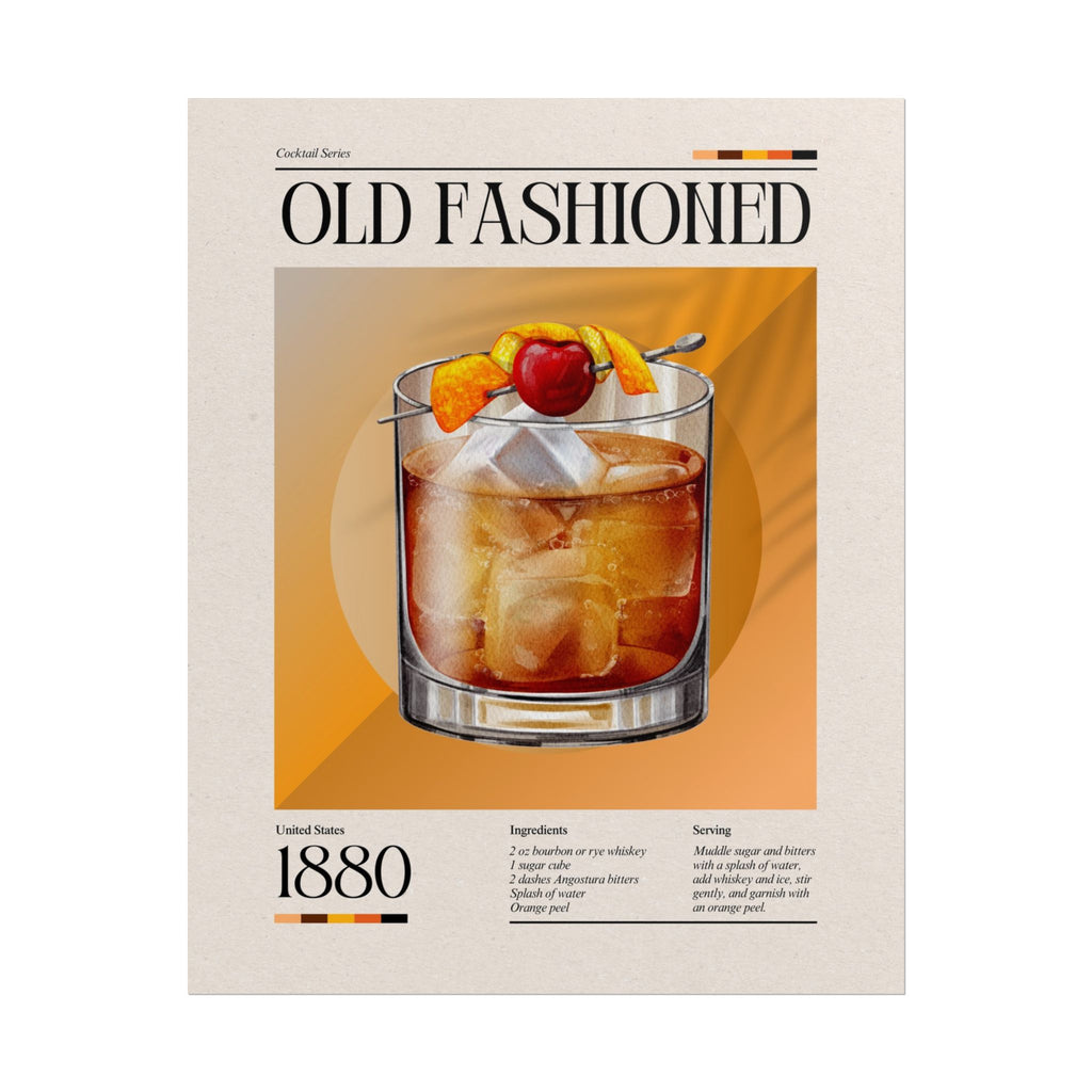 Old Fashioned Cocktail Poster