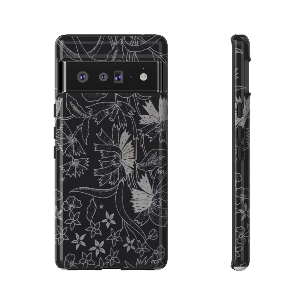 Floral Black Botanical Phone Cover