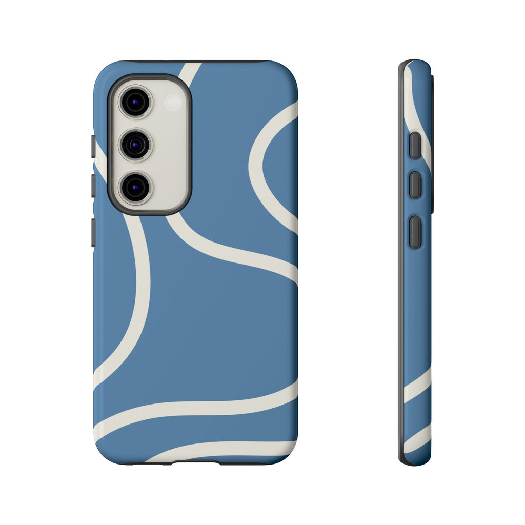 Blue Wavy Abstract Phone Case